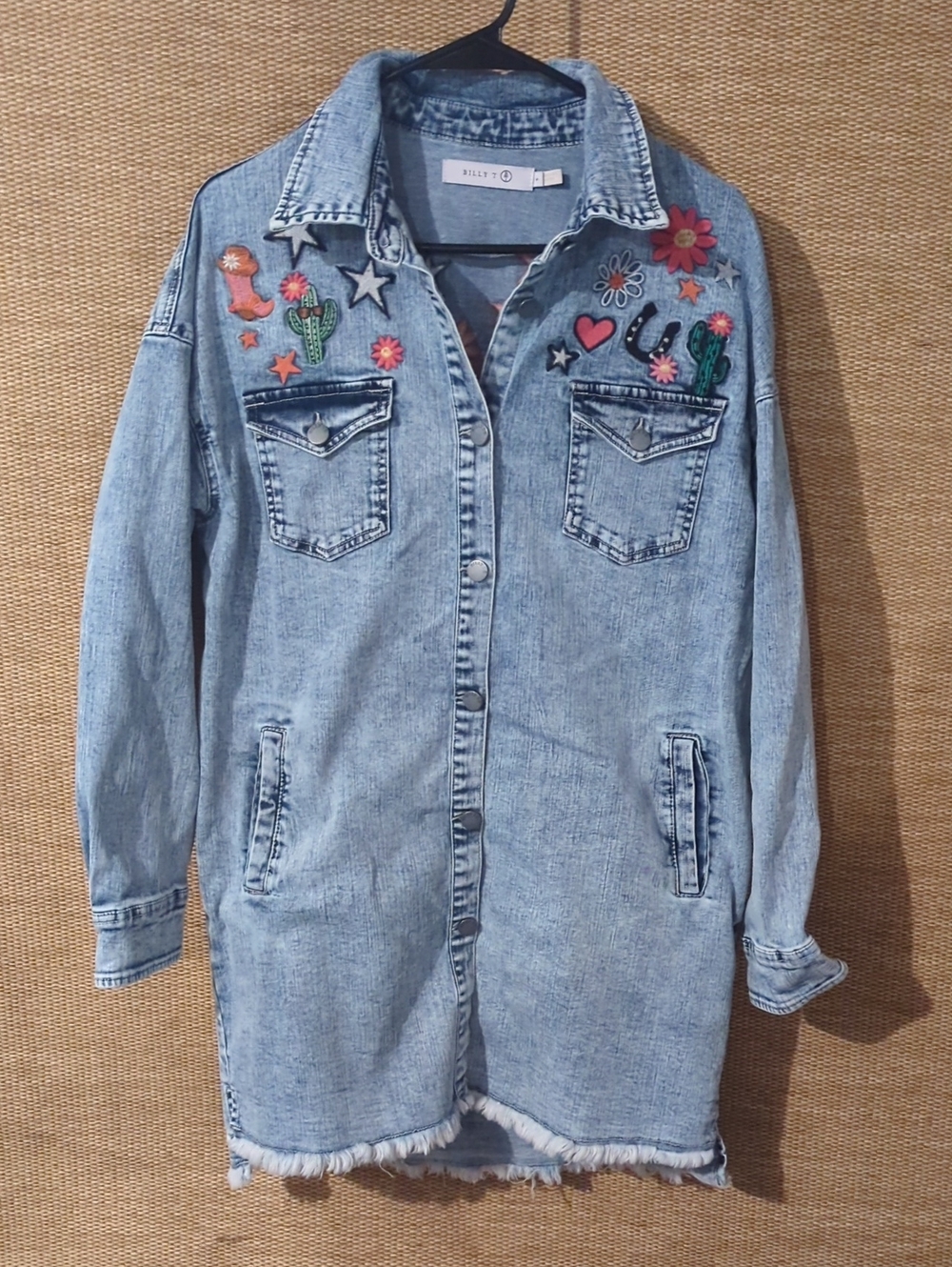 Billy T Women's Denim Embroidered Dress S